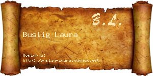 Buslig Laura névjegykártya